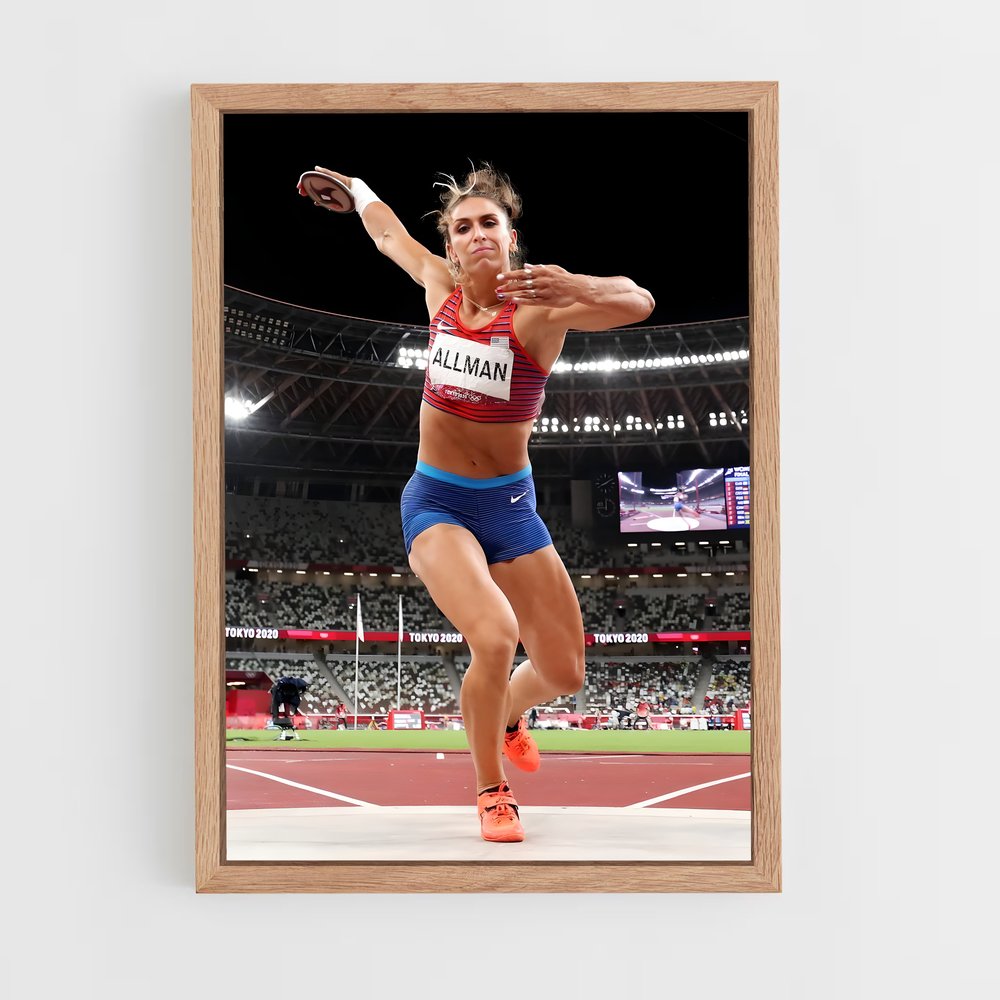Poster Valarie allman – affiche Athlétisme (vue 4)